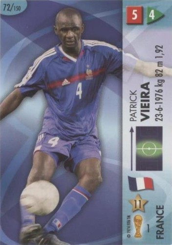 Panini 2002 World Cup Card No.54 Patrick Vieira DF France Japanese