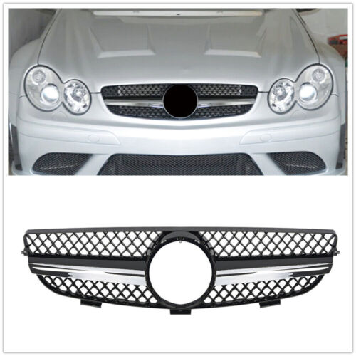 1x Car Front Bumper Grille For 2003-2009 2004 Benz W209 CLK Class CLK320 CLK500 - Picture 1 of 4