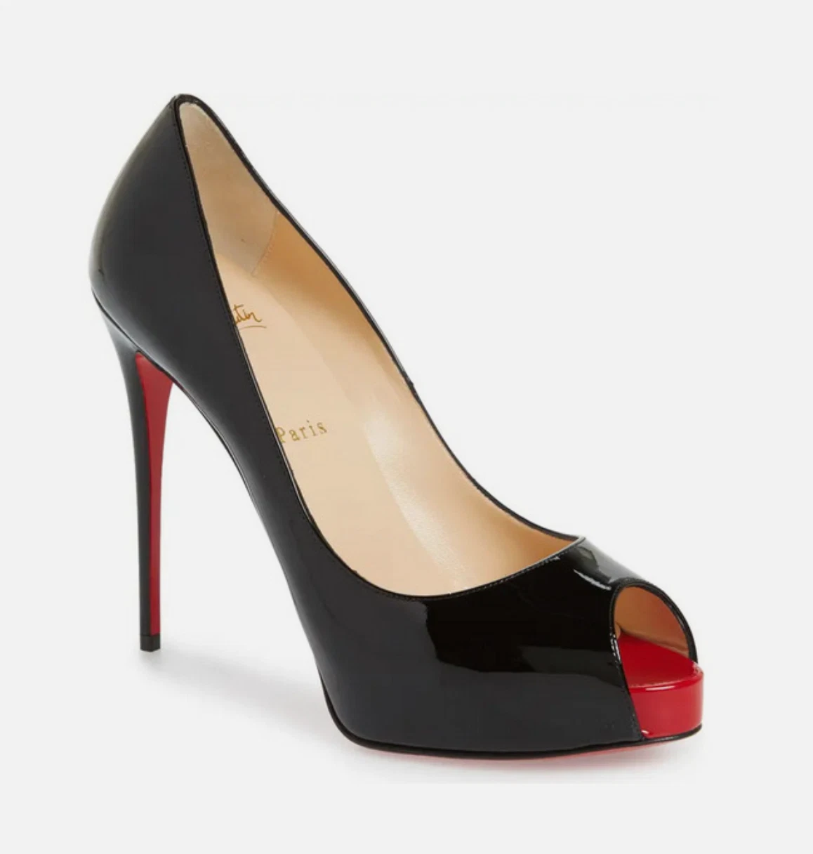 Christian Louboutin — Christian Louboutin Women New Very Prive 120mm High Heel Pump Black Sz 36.5 NIB!