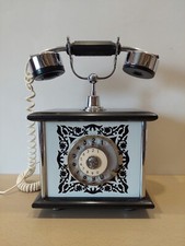 Soviet Vintage rotary Telephone Kiev White . USSR Original. 1985