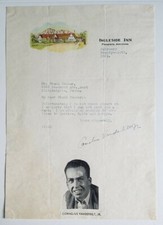 CORNELIUS VANDERBILT JR. TYPED LETTER SIGNED AUTOGRAPHED 