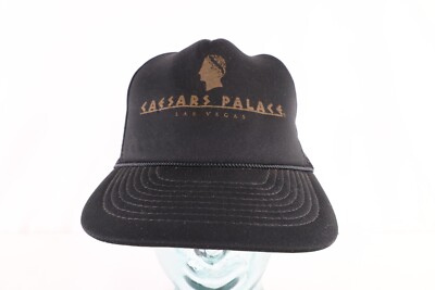 Vintage 90s Distressed Caesars Palace Las Vegas Spell Out Trucker Hat Snapback