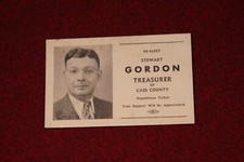 Re-Elect Stewart Gordon Treasurer of Cass County Ink Blotter (Indiana)