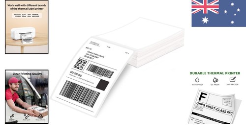 Clear Printing 4x6 Thermal Labels - Strong Adhesive & Multile Printer Compatible - Picture 2 of 10