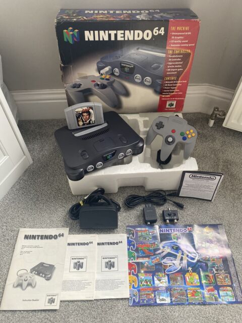 Nintendo 64 N64 Game Console BOXED Official Controller goldeneye - console mint