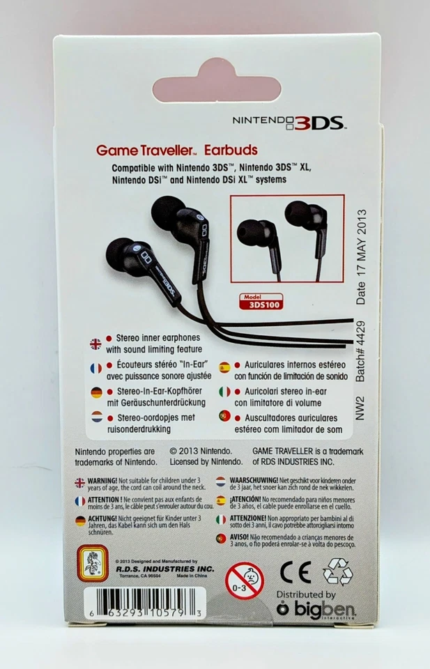 🔥 Новый Nintendo 3DS/DSI/2DS/XL официальный игры путешественник наушники/гарнитура запечатанный 🔥 - Изображение 3 из 3
