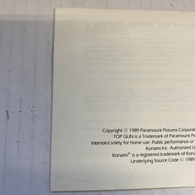 Top Gun Second Mission NES Manual Env&iacute;o Gratis