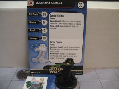 =Star Wars Miniatures CLONE STRIKE Luminara Unduli 18/60 with card=