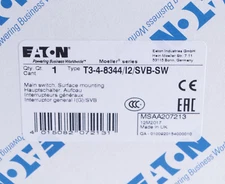 1PC NEW Eaton T3-4-8344/I2/SVB-SW Surface