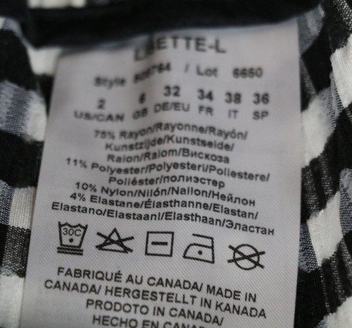 LISETTE L WOMEN'S SIZE 2 BLACK & WHITE PANTS PULL ON ANKLE SLIT STRETCH - Picture 9 of 9