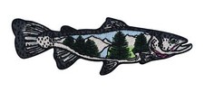 Landschaft Fisch Patch | Meer Aufbügler, Angler Bügelflicken, See Patches, Fluss
