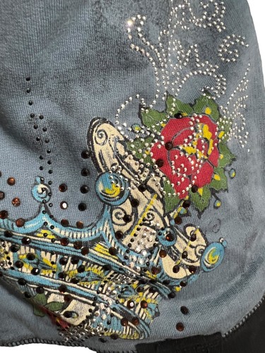 Libertalia Girls Zipper Hoodie Med Vintage Patch Work With Lots of Embellissment - Picture 7 of 19