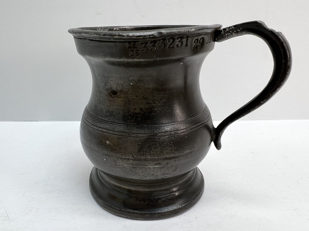 【Griffiths & Singleton 】パールのアントルメサーバー Circa 1840 Gaskell & Chambers Birmingham Pewter Half Gill Official