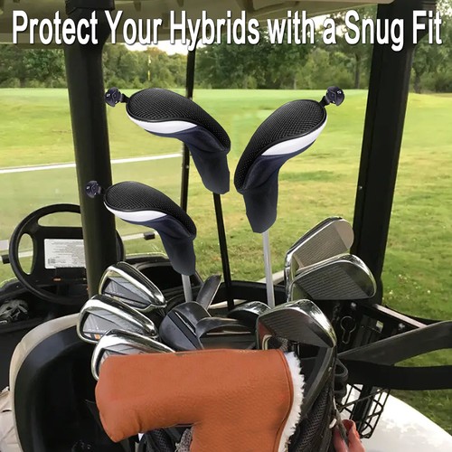 Mesh Golf Hybrid Schlägerkopfbedeckungen mit Zifferblatt Nr. Etikett 2 Stück/Set Schutzschläger - Bild 5 von 8