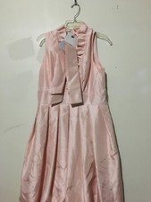Jessica Howard Size 12 Plush Pink Ruffle Belt Lined Dress Mother of Bride Formal