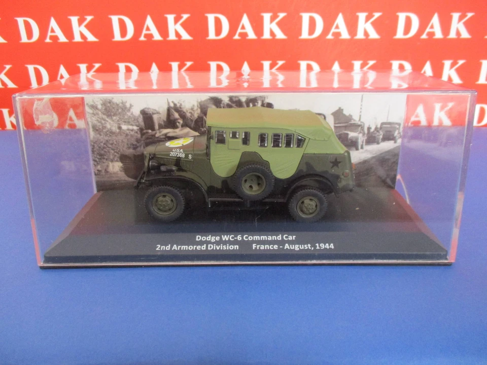 Die cast 1/43 Modellino Furgone Dodge WC-6 Command Car 2nd AD France 1944 - Immagine 4 di 4