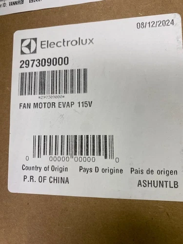 Genuine Electrolux Frigidaire Refrigerator Evaporator Fan Motor 297309000 (NEW)
