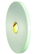 3M 4008 Double Sided Foam Tape, 1" x 36 yds., 1/8", Natural, 1/Case