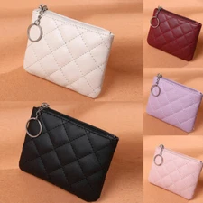 Women Mini Wallet Zip ID Credit Card Holder Coin Purse PU Leather Clutch Bag ɞ