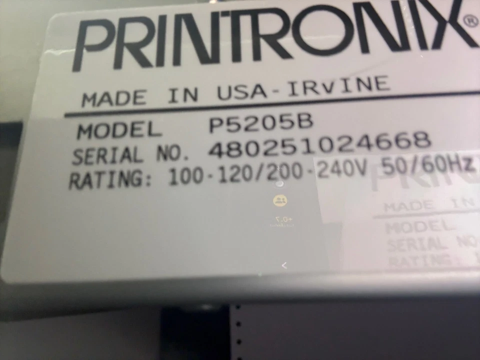 Printronix PSA P5205B Line Matrix Printer USED*LOCAL PICK UP ONLY BALTIMORE AREA - Image 2 of 4