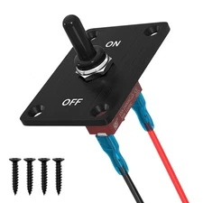 Heavy Duty Waterproof Toggle Switch 12V DC 30A 2 Pin SPST ON/Off Toggle Switch