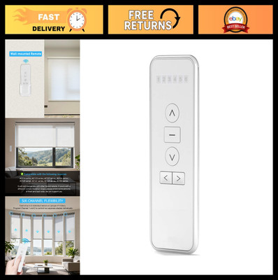 6-Channel Wireless RF433.92 Remote Controller for Electric Blinds & Shades