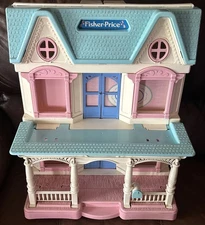 Vintage 1993 Fisher Price Loving Family Dollhouse (See Photos Read Description)