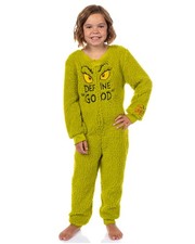 Dr. Seuss The Grinch Union Suit Define Good Kids One Piece Pajama Loungewear