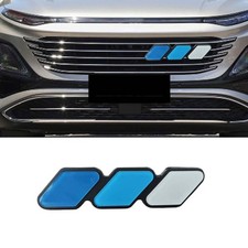 Car Grille Decoration Badge - Tri-Color Grille Badge Emblem Front Grille Inse...