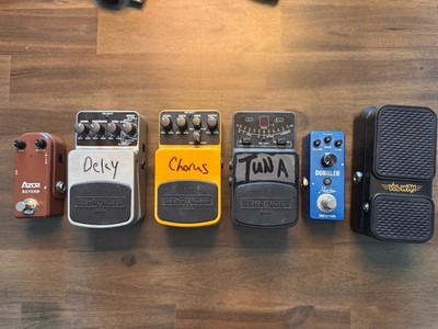 Mid Level Stomp Box Guitar Effects Pedals Lot of 6 Tested & Working