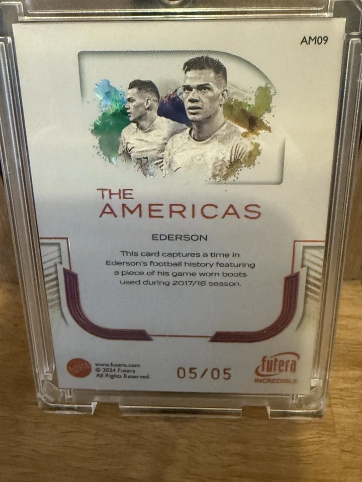 Ederson 2024 Futera Incredible The Americas Game used Boot Patch!!! 05/05 #AM09 - Image 2 of 2