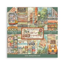 Stamperia Junk Journal Scrapbooking Paper 12x12 Art of Travelling Scrap