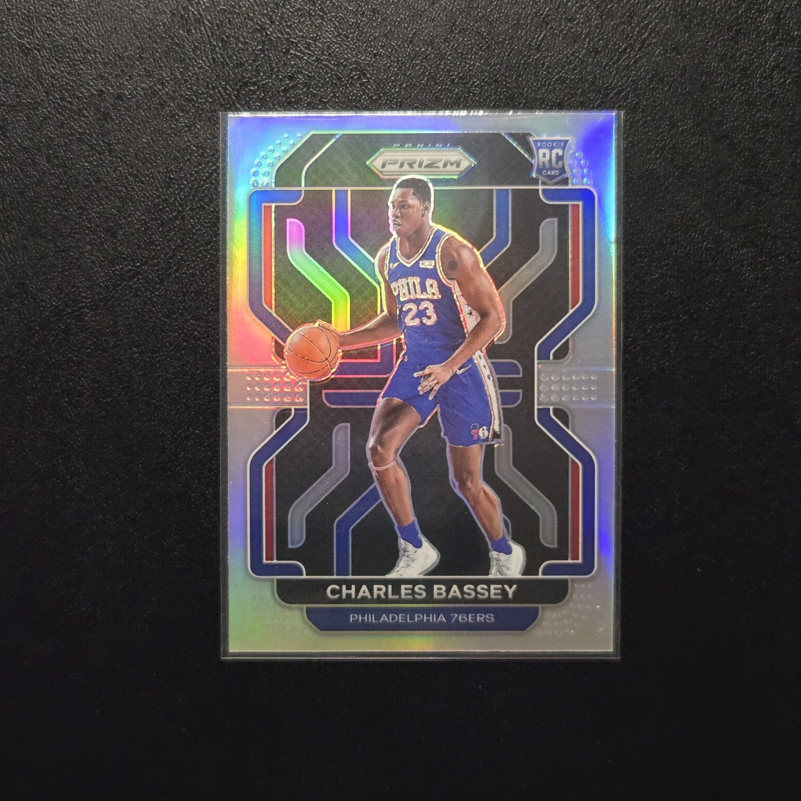 2021-22 Panini Prizm #304 Charles Bassey Silver Rookie Card Philadelphia 76ers