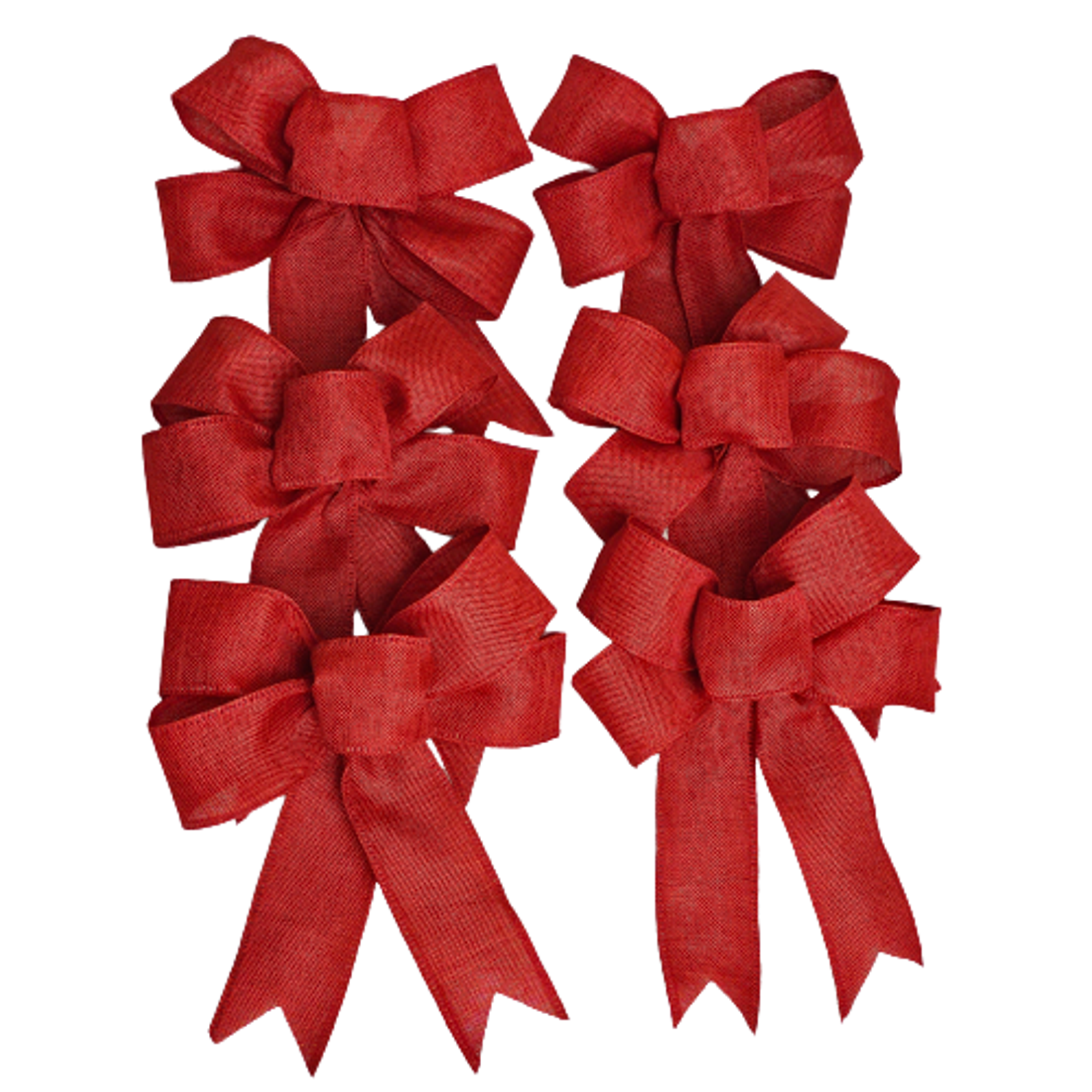 Christmas Tree Bows, Set of 6 Red Tree Bows, Holiday Bows,Christmas Ornament
