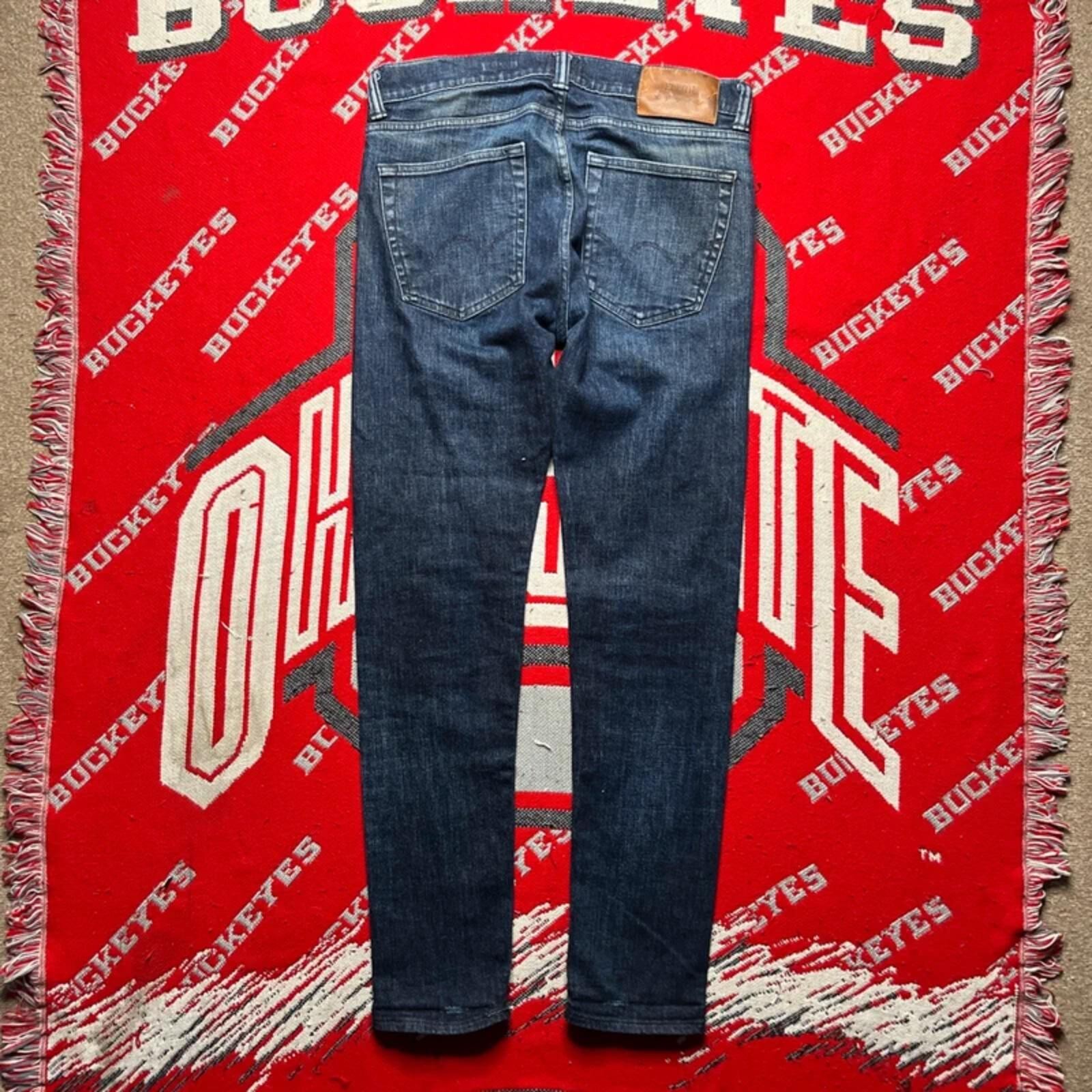 Vintage Edwin Navy Blue Japanese Denim Slim Fit Jeans | 34W 30L image 4