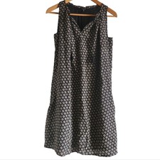 Madewell Navy Blue and Cream Silk Mini Dress size XS