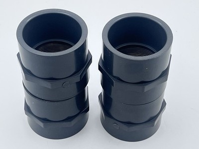 PVC Female Adapter Pipe Fitting Fit for SCH80 Slip Coupling, Dark Grey 4 Pcs 2''