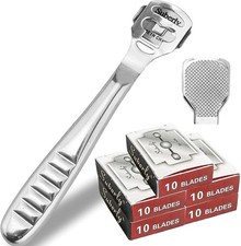 52 Pcs Callus Shaver Set,1 Stainless Steel Foot Razor Handle