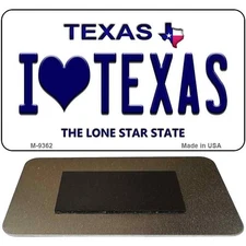 I Love Texas Novelty Metal Magnet Fridge Refrigerator Home Kitchen Decoration