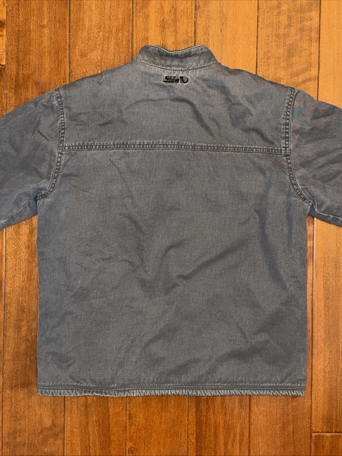 Vintage Quicksilver Jacket Mens Medium Gray Canvas Sherpa Lined Full Zip VTG Y2K image 14