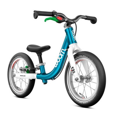 Balance Bike 12 Inch Lightweight Handbrake Steering Limiter Metallic Blue woom