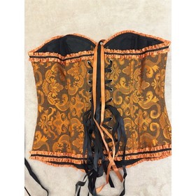 NWT CRAFTSMAN Bustier Corset Womens Size M Multicolor Floral Lace-Up Back NEW!