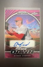 Ethan Conrad 2025 Leaf Baseball Nation #NA-EC1 New Dawn Autographs Pink /3/6