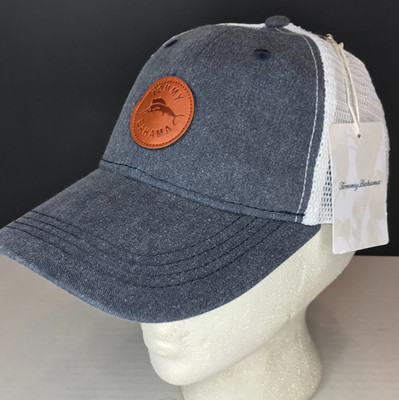 Tommy Bahama Marlin USA Baseball Cap Adjustable White Blue Tip Your Cap NWT