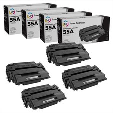 LD 4PK Replacement HP 55A 55X CE255A CE255X Toner Cartridges LaserJet P3015 M551