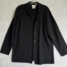 Talbots Sweater Womens Medium Wool Button Front Cardigan Made Italy Pockets