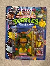 TMNT Movie Star Mike 1991 Unpunched MOC MOSC 5204 Ninja Turtles Playmates
