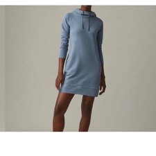 American Giant Hoodie Dress Women Blue Large Cotton Spandex USA Made