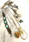Vtg Costume Jewelry Reseller Wearable, Chains, Brooch Locket, Rings & Charms