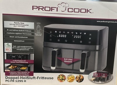 profi cook pc-fr 1295 h heisluftfritteuse 9L 2700 W , 2 Kammern